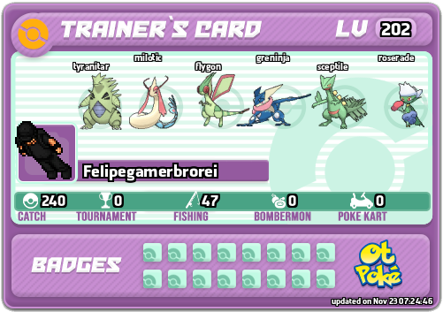 Felipegamerbrorei Card otPokemon.com