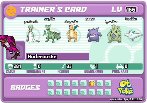 Huderoushe Card otPokemon.com