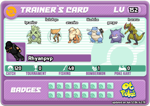 Rhyanpvp Card otPokemon.com