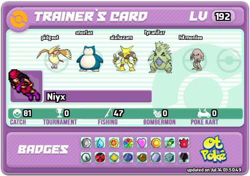 Niyx Card otPokemon.com