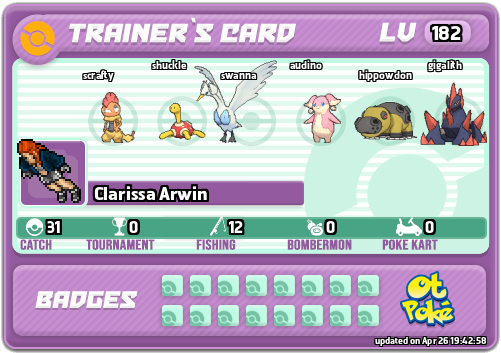 Clarissa Arwin Card otPokemon.com