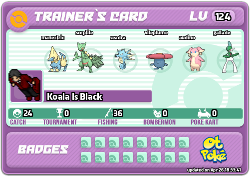 Koala Is Black Card otPokemon.com