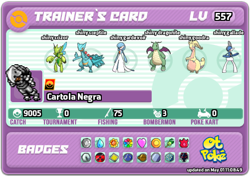 Cartola Negra Card otPokemon.com