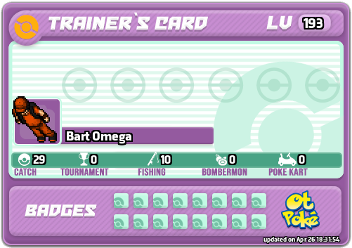 Bart Omega Card otPokemon.com