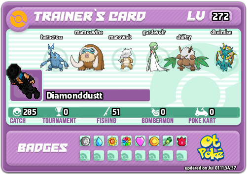 Diamonddustt Card otPokemon.com