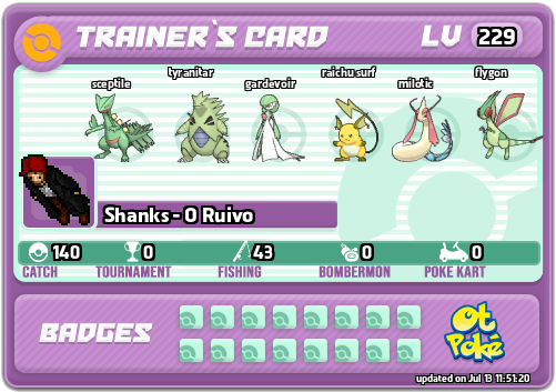 Shanks - O Ruivo Card otPokemon.com