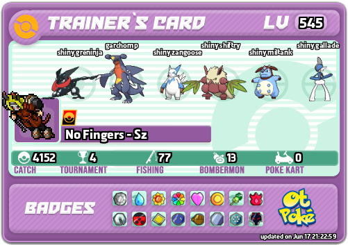No Fingers - Sz Card otPokemon.com