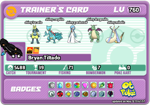 Bryan Tiltado Card otPokemon.com