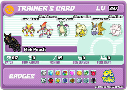 Mek Peach Card otPokemon.com