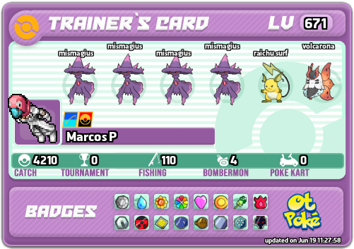 Marcos P Card otPokemon.com