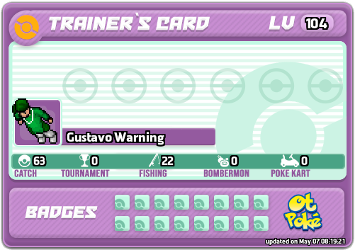 Gustavo Warning Card otPokemon.com