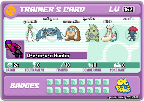 D-e-m-o-n Hunter Card otPokemon.com