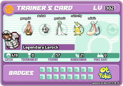 Legendary Larock Card otPokemon.com