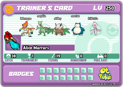 Alice Marrars Card otPokemon.com