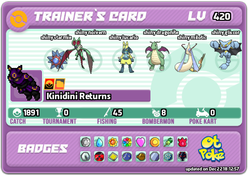 Kinidini Returns Card otPokemon.com