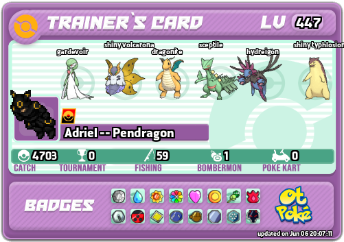Adriel -- Pendragon Card otPokemon.com