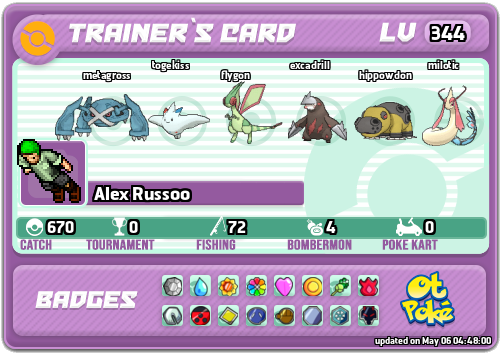 Alex Russoo Card otPokemon.com