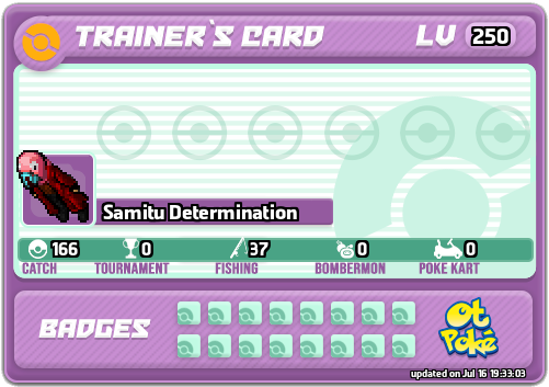 Samitu Determination Card otPokemon.com