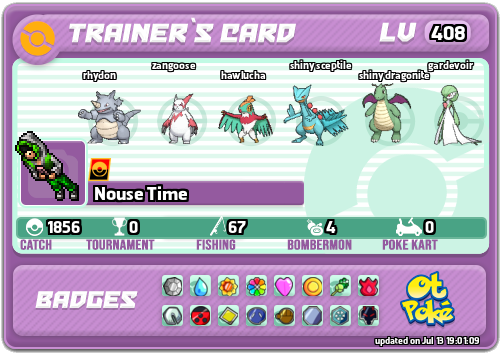 Nouse Time Card otPokemon.com