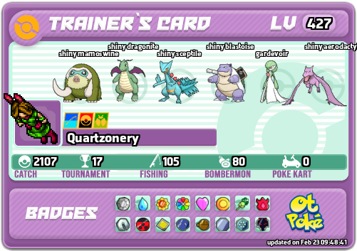 Quartzonery Card otPokemon.com