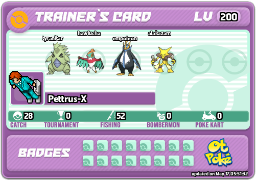 Pettrus-X Card otPokemon.com