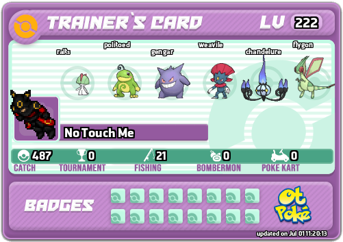 No Touch Me Card otPokemon.com