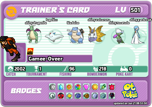 Gamee-Oveer Card otPokemon.com