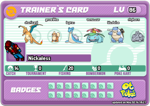 Nickaless Card otPokemon.com