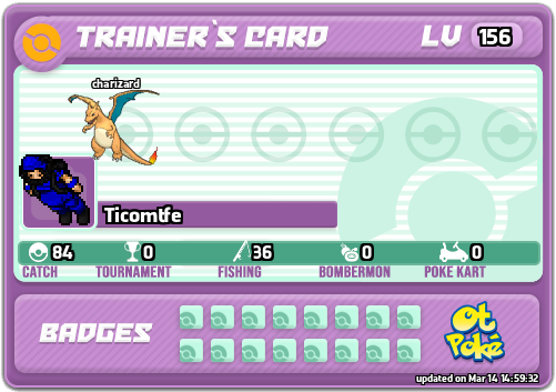 Ticomtfe Card otPokemon.com