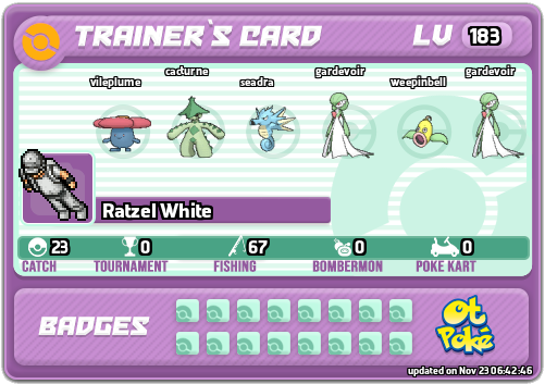 Ratzel White Card otPokemon.com