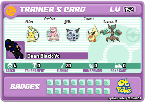 Dean Black Vc Card otPokemon.com