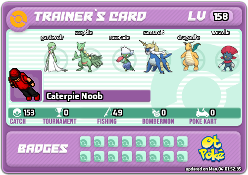 Caterpie Noob Card otPokemon.com