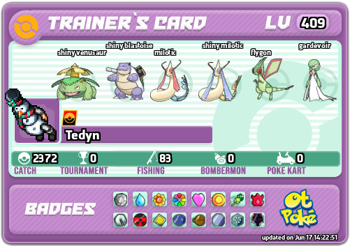 Tedyn Card otPokemon.com