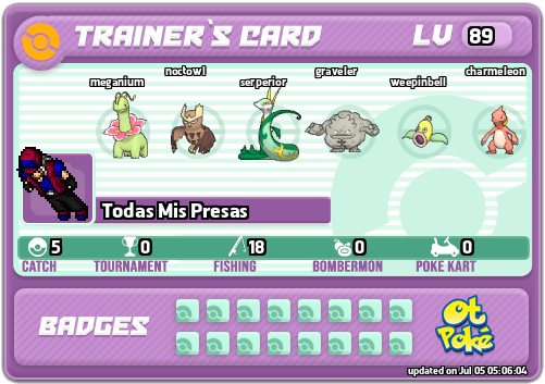 Todas Mis Presas Card otPokemon.com