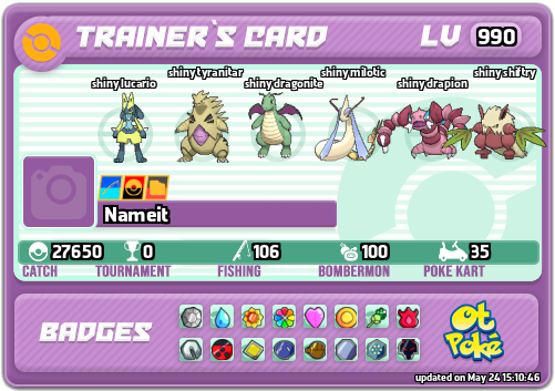 Nameit Card otPokemon.com