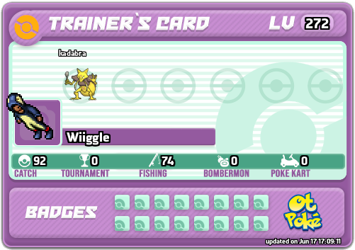 Wiiggle Card otPokemon.com