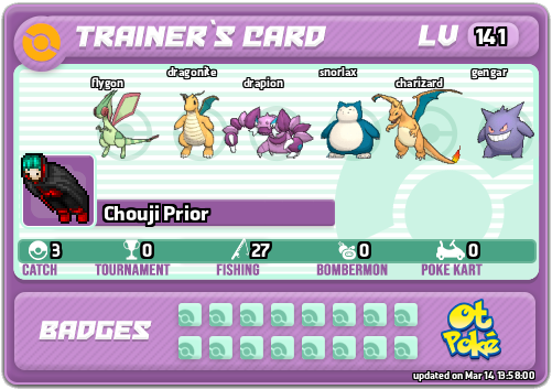 Chouji Prior Card otPokemon.com