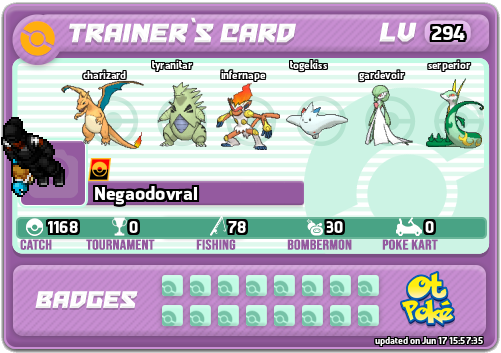 Negaodovral Card otPokemon.com