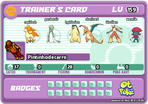 Pintinhodecarro Card otPokemon.com