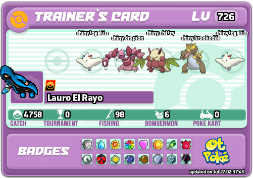 Lauro El Rayo Card otPokemon.com