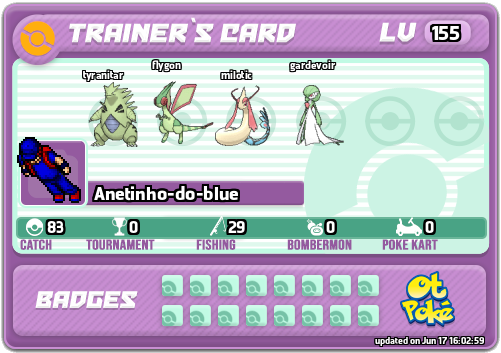 Anetinho-do-blue Card otPokemon.com