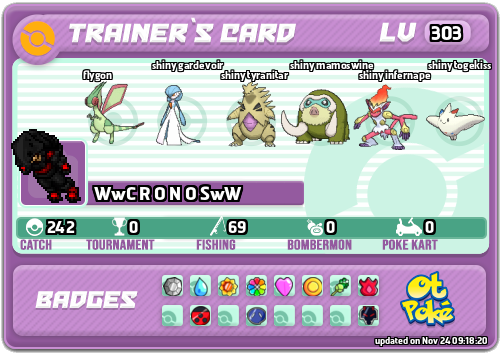 WwC R O N O SwW Card otPokemon.com