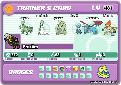 Proziim Card otPokemon.com