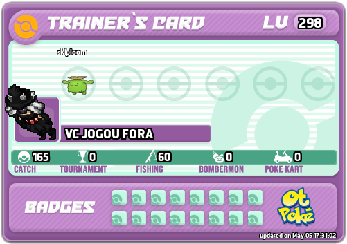 VC JOGOU FORA Card otPokemon.com