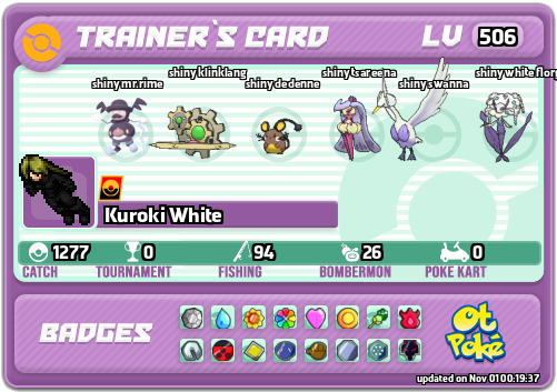 Kuroki White Card otPokemon.com