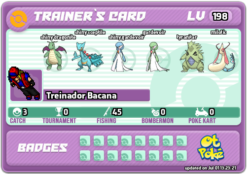 Treinador Bacana Card otPokemon.com