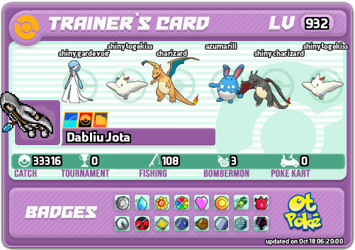 Dabliu Jota Card otPokemon.com