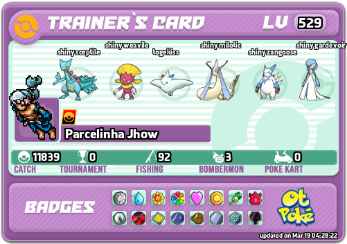 Parcelinha Jhow Card otPokemon.com