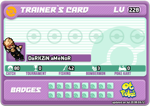 DaRKZiN aMeNoR Card otPokemon.com