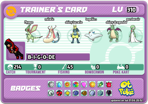 B-I-G-O-DE Card otPokemon.com